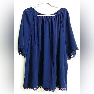 Blue Emery Rose Short Sleeve Blouse 
Size: 5XL